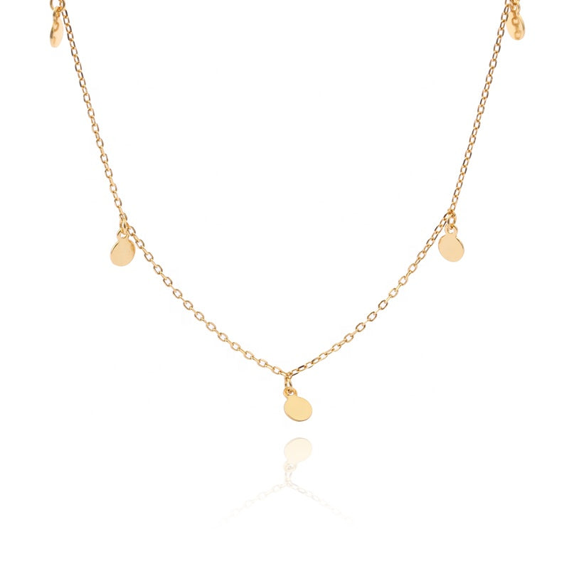 Long Tiny Coin Necklace