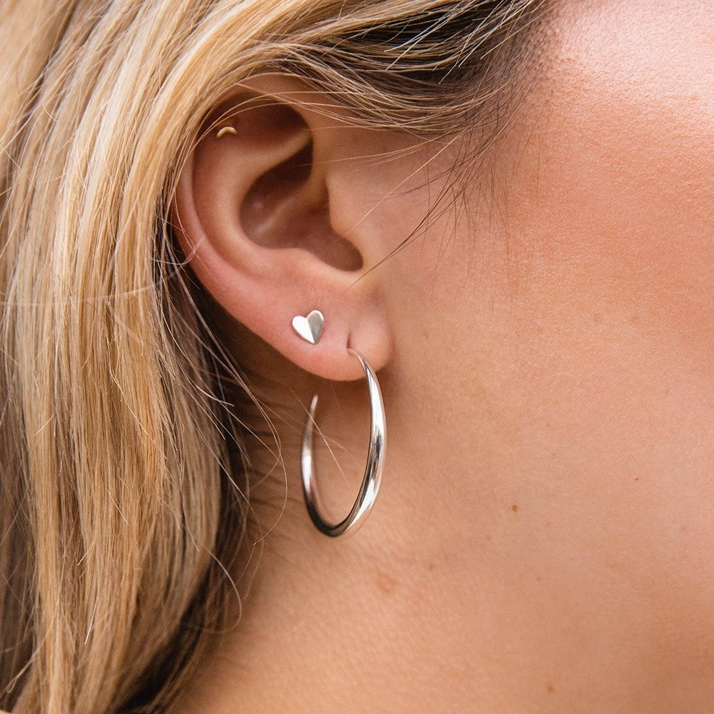 Vichy Heart Stud