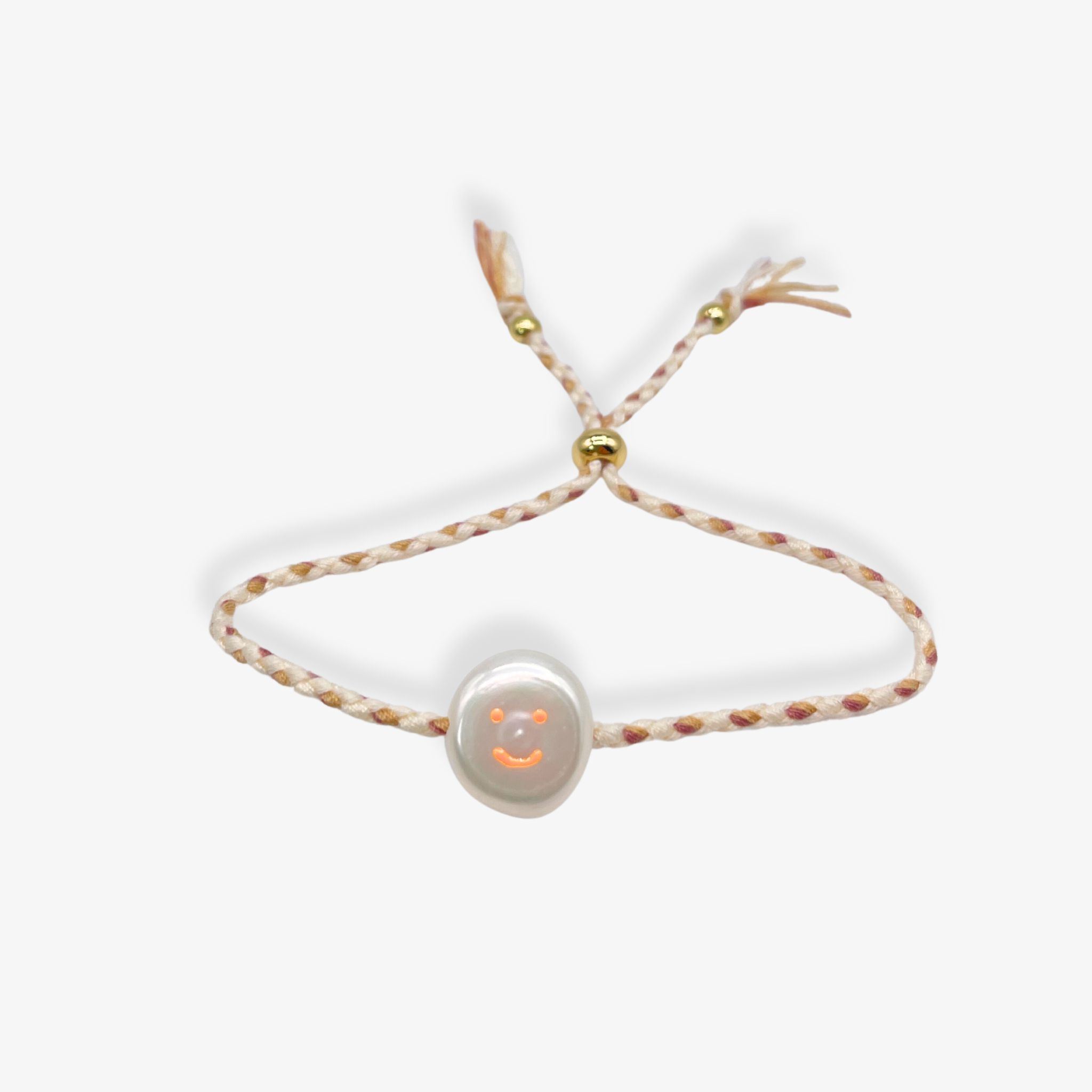 Smiley Pearl String Bracelet