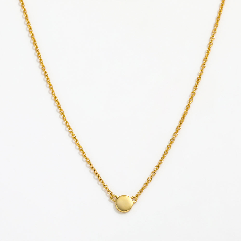 Single Tiny Coin Necklace