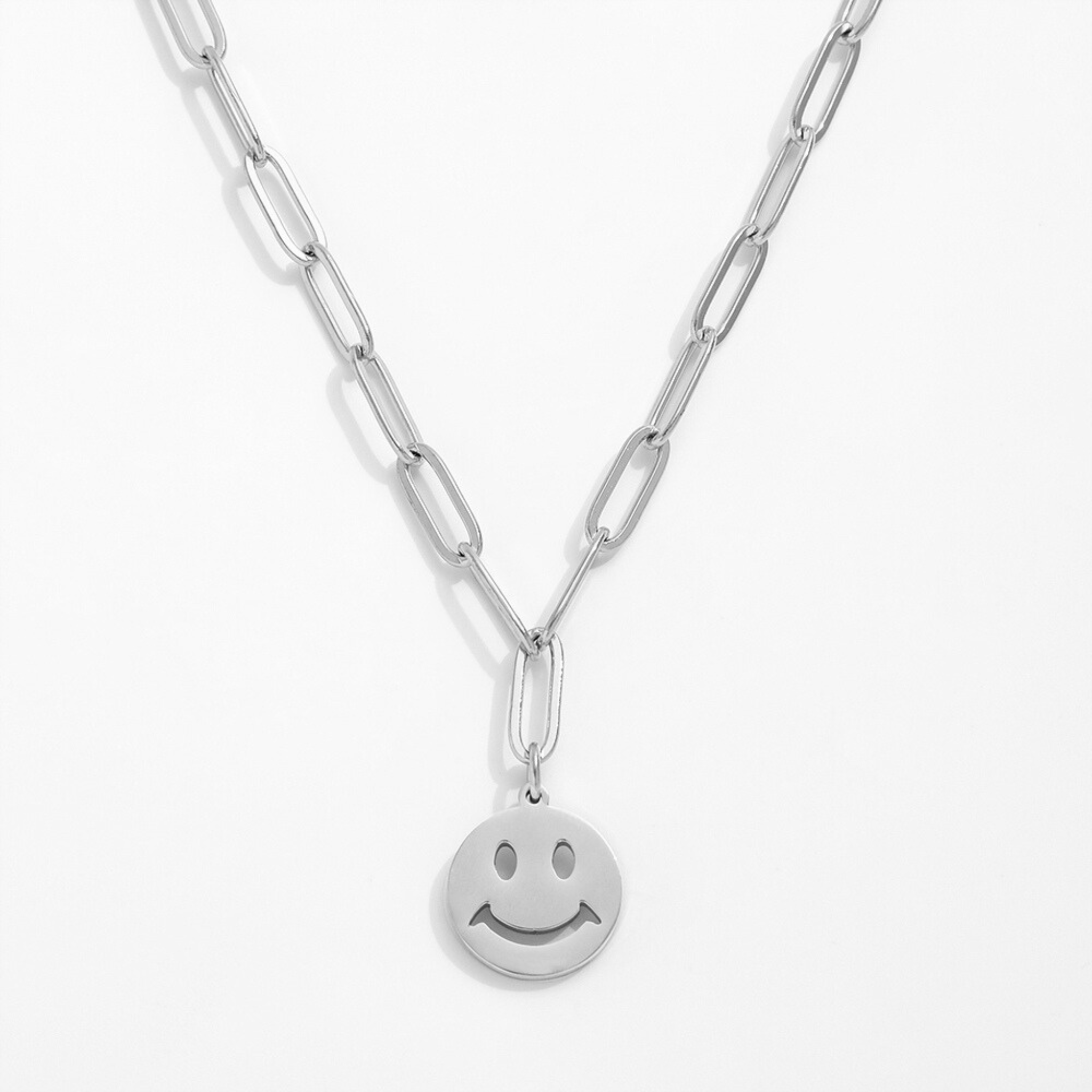 Smiley Paperclip Necklace